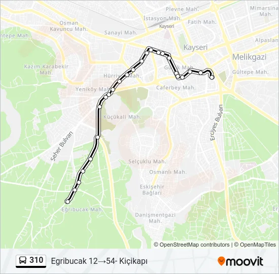 310 Bus Line Map