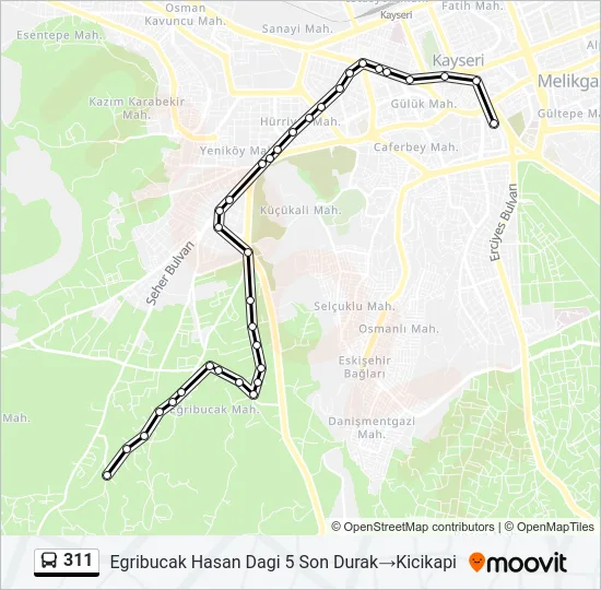 311 Bus Line Map