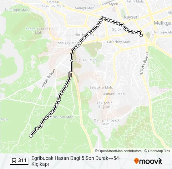 311 Bus Line Map