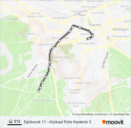 312 Bus Line Map
