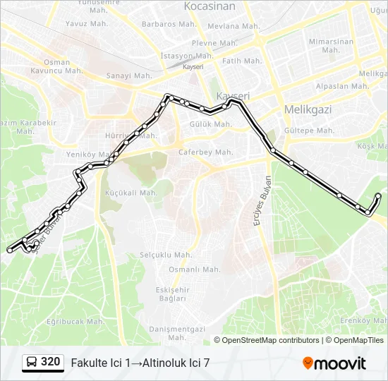 320 Bus Line Map