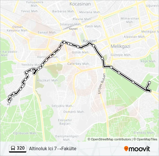 320 Bus Line Map