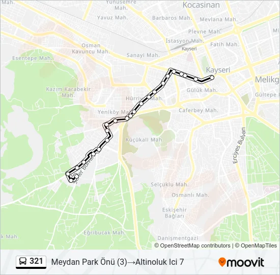 321 Bus Line Map