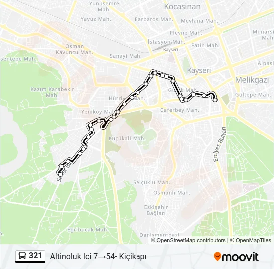 321 Bus Line Map