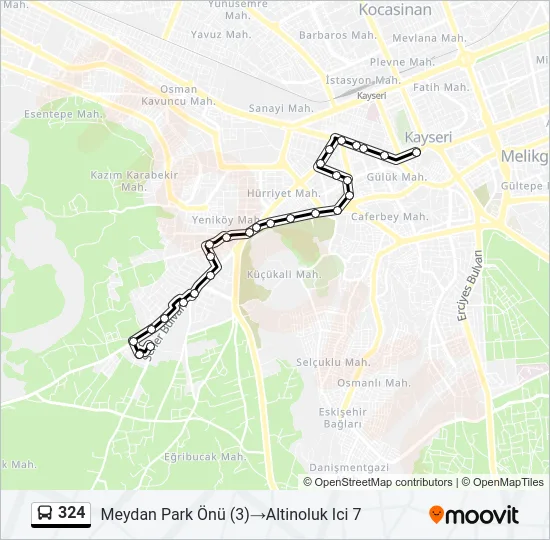 324 Bus Line Map