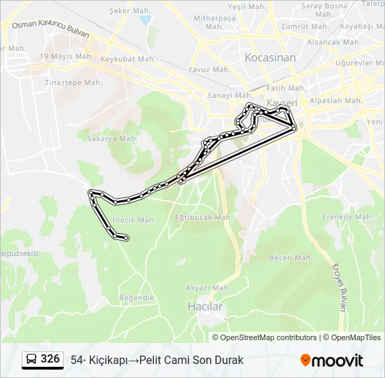 326 Bus Line Map
