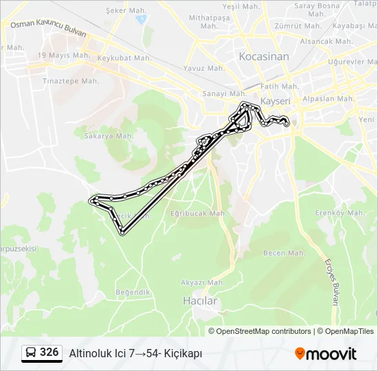 326 Bus Line Map