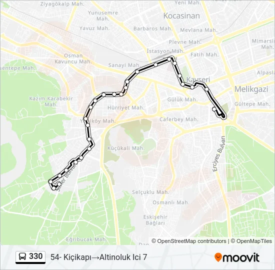 330 Bus Line Map