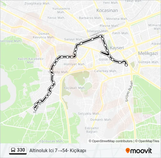 330 Bus Line Map