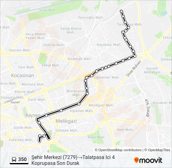350 Bus Line Map