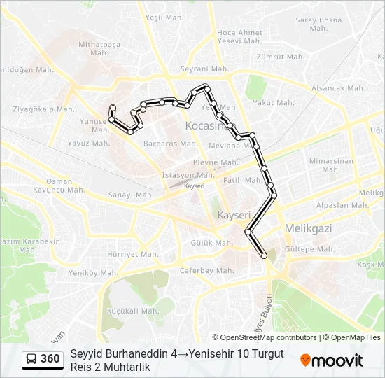 360 Bus Line Map