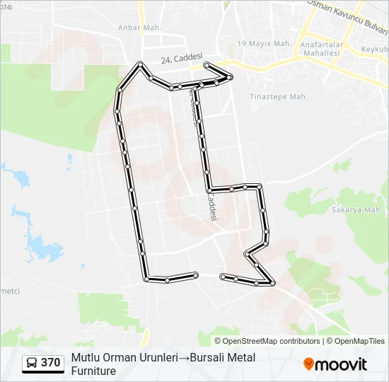 370 Bus Line Map