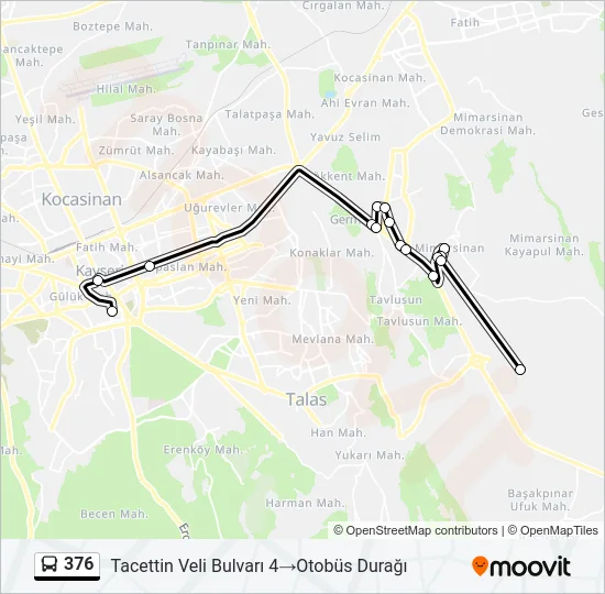 376 Bus Line Map
