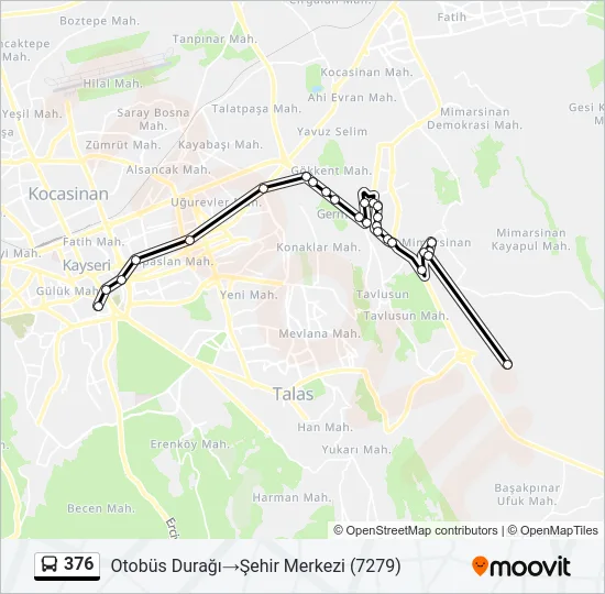 376 Bus Line Map