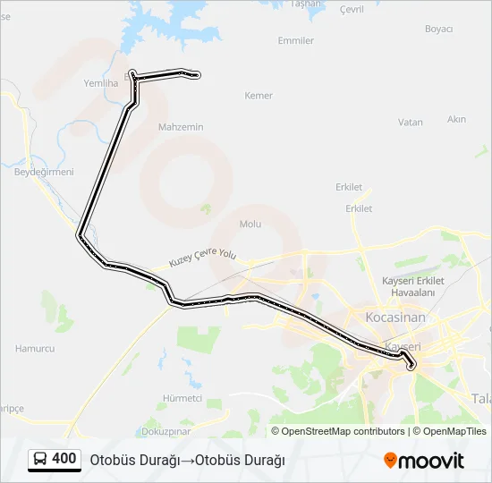 400 Bus Line Map