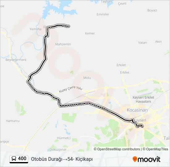 400 Bus Line Map