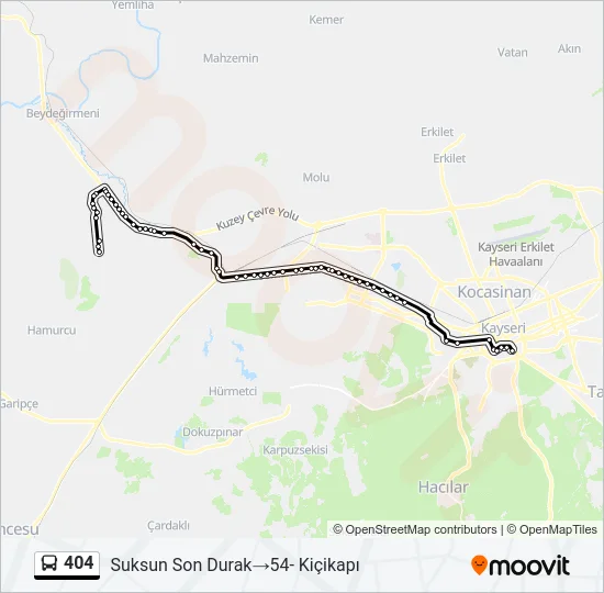 404 Bus Line Map