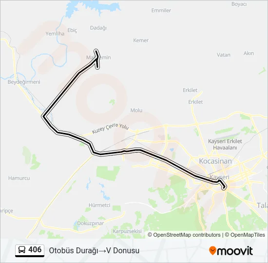 406 Bus Line Map