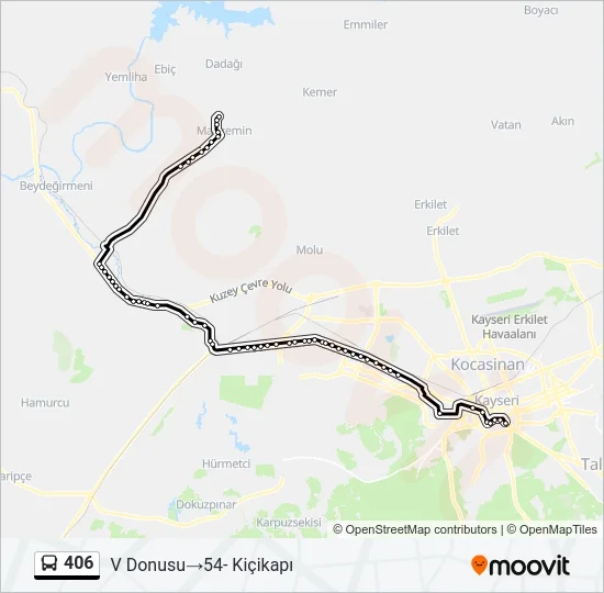 406 Bus Line Map