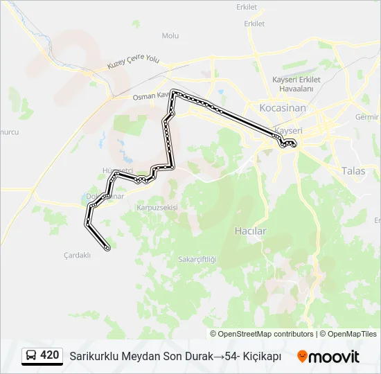 420 Bus Line Map