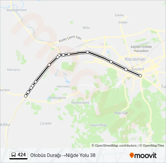 424 Bus Line Map