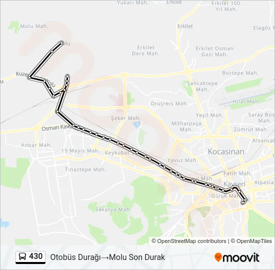 430 Bus Line Map