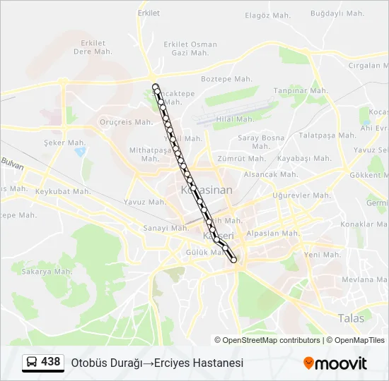 438 Bus Line Map