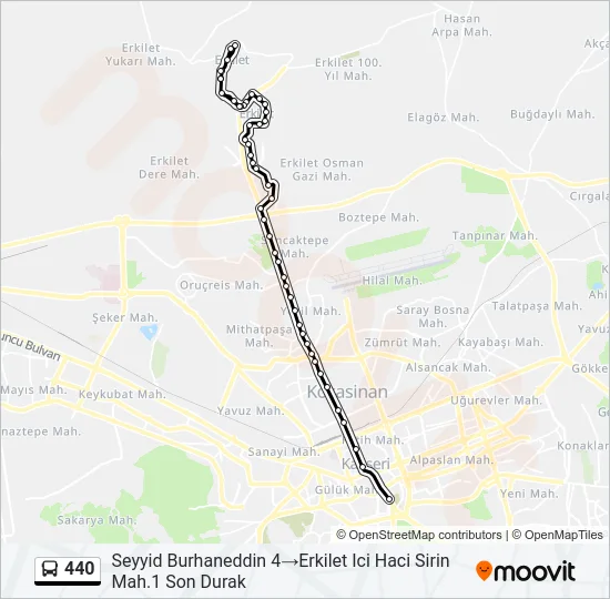 440 Bus Line Map