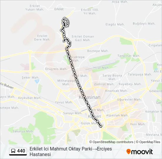440 Bus Line Map