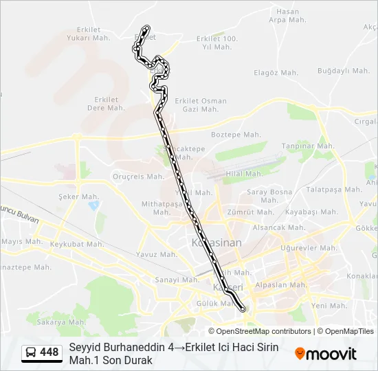 448 Bus Line Map