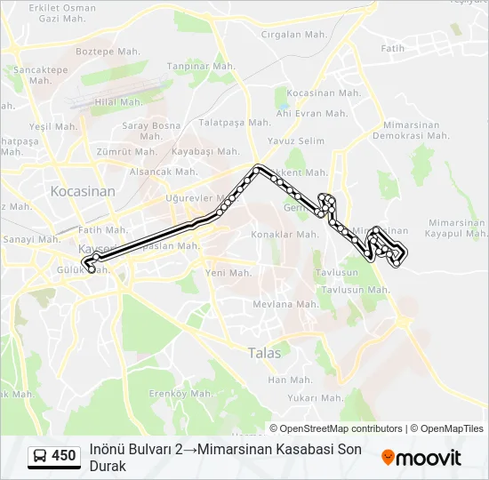 450 Bus Line Map