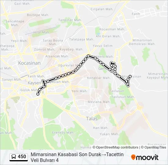 450 Bus Line Map