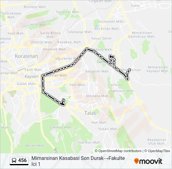 456 Bus Line Map