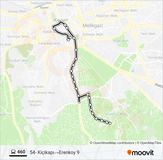 460 Bus Line Map