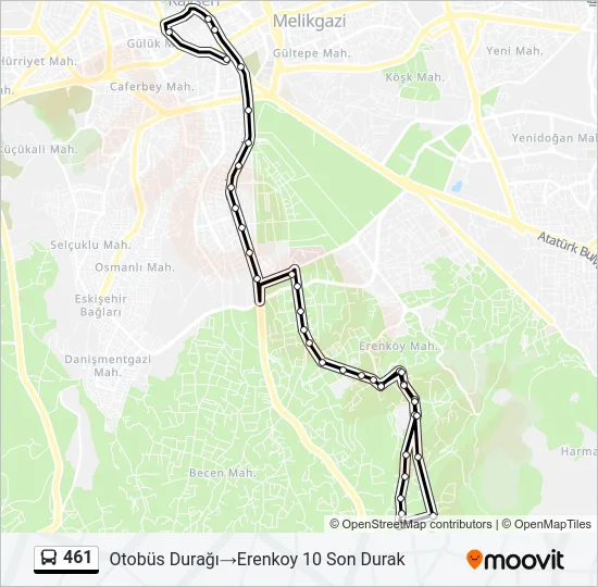 461 Bus Line Map