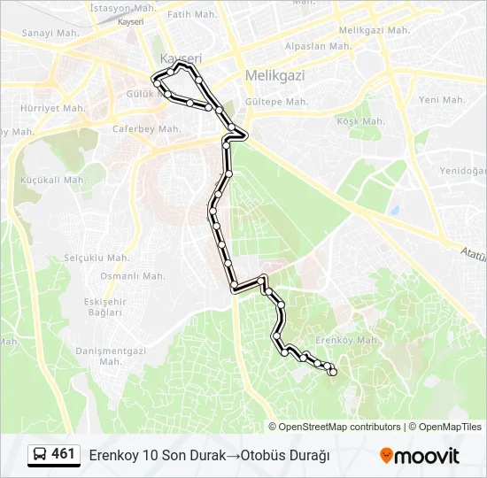461 Bus Line Map