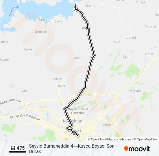 475 Bus Line Map