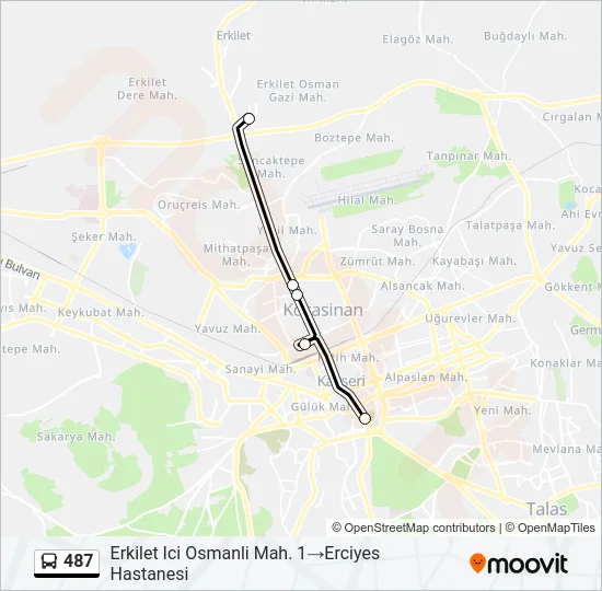 487 Bus Line Map