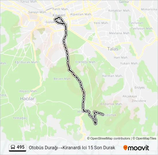 495 Bus Line Map