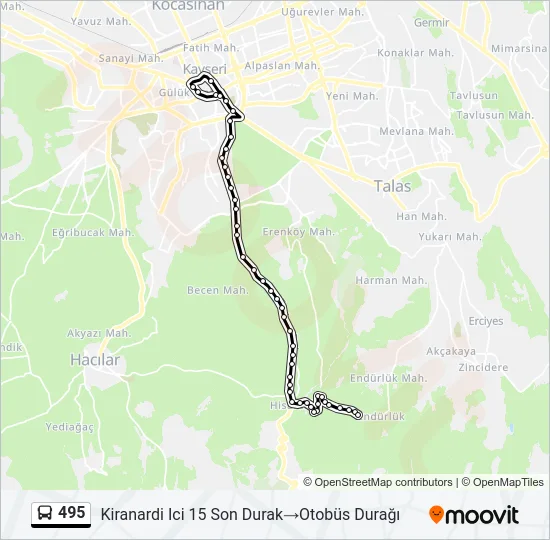 495 Bus Line Map