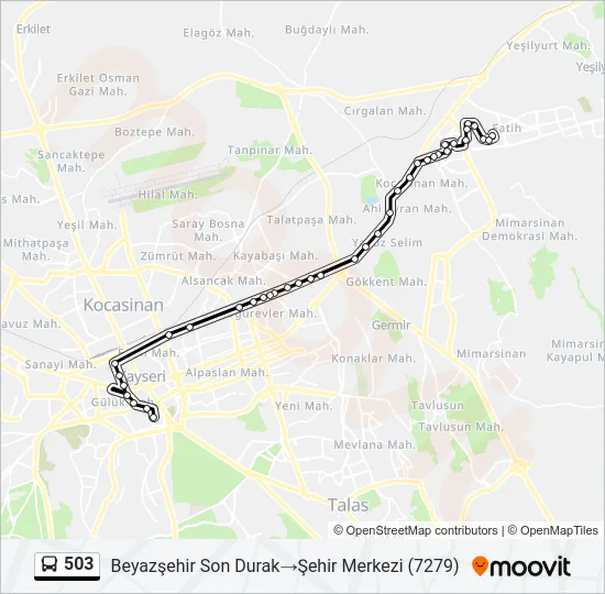 503 Bus Line Map