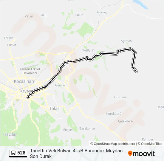 528 Bus Line Map