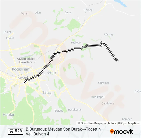 528 Bus Line Map