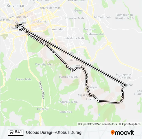 541 Bus Line Map