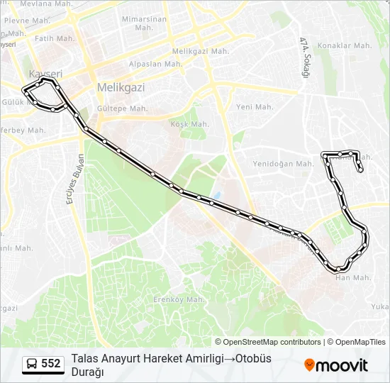 552 Bus Line Map