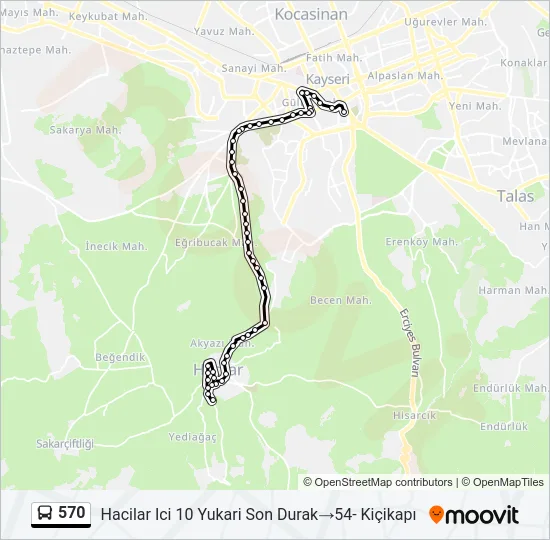 570 Bus Line Map