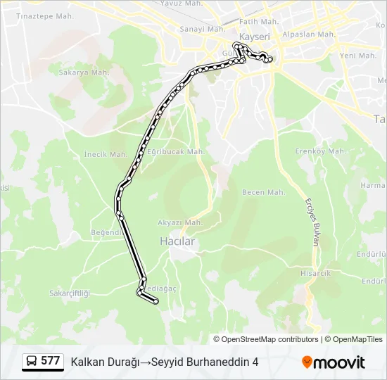 577 Bus Line Map