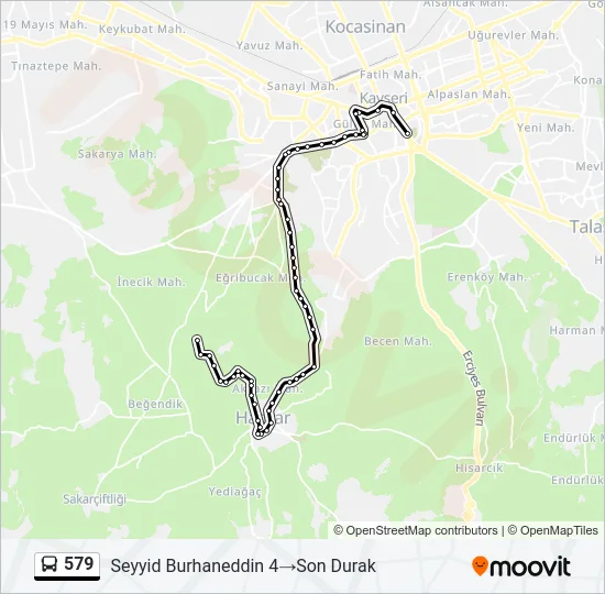 579 Bus Line Map