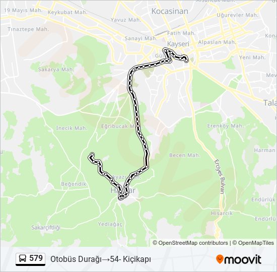 579 guzergahi saatleri duraklari ve haritasi otobus duragi 54 kicikapi