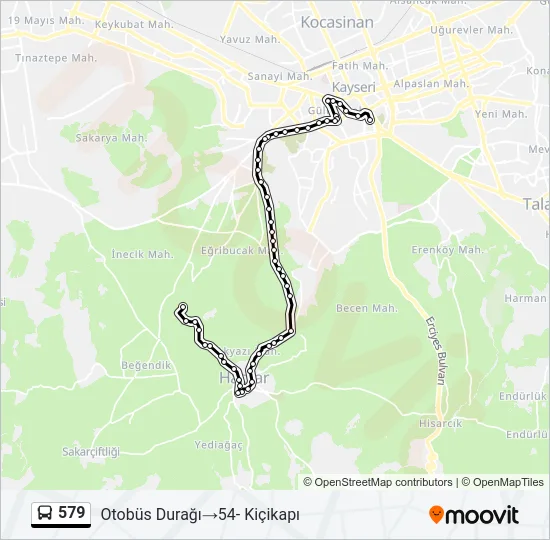 579 Bus Line Map
